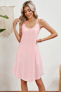 Eyelet Double Strap Dress: Summer Elegance Essence