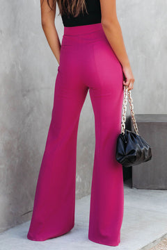 Flawless Rose Split Hem Street Style Pants 🌹