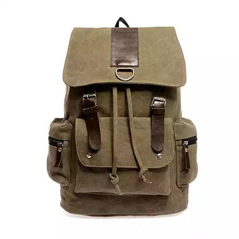 Stonewashed Canvas Backpack: Elegance meets Functionality.