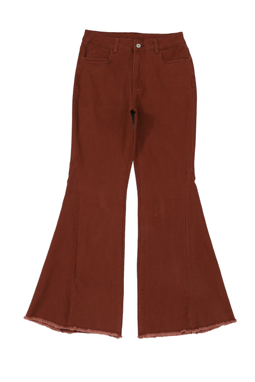 Elegant High Waist Flare Jeans: Retro Chic