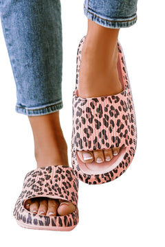 Pink Leopard Elegance Luxury Slip-On Slippers