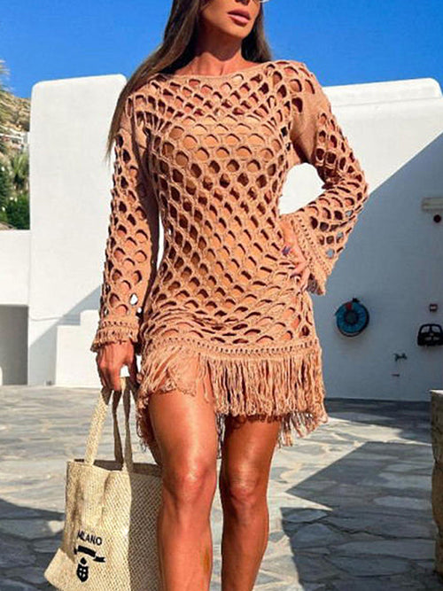 Enchanted Sands Fringe Cover Up: Embrace Elegance 💫