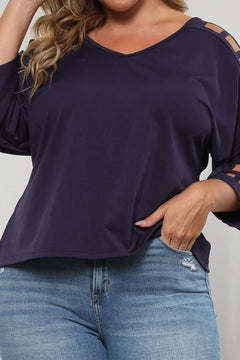 Enchanted Love V-Neck Cutout Blouse: Romance Elegance