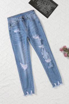 Comfy Cool Black Distressed Boyfriend Denim Pants!