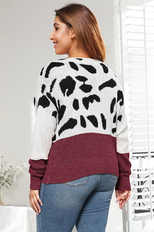 Enchanted Leopard Romance Sweater: Embrace Your Elegance.