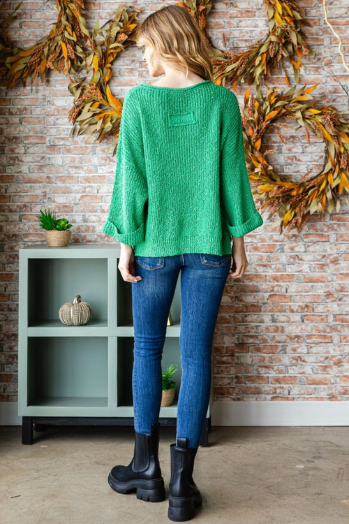 Elegance Notched Sweater: Your Style Essential!