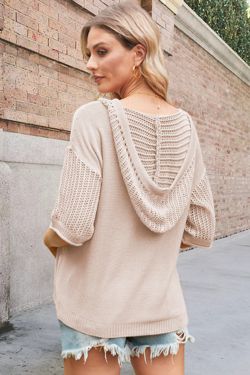 Stay stylish & cosy with Hooded Knit Top!