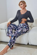 Enchanted Floral Lounge Set: Serene Chic Style