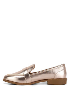 Luxurious Metallic Elegance Loafers