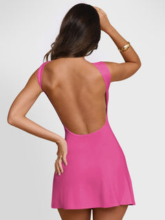 Dazzling Starlet Backless Mini Dress