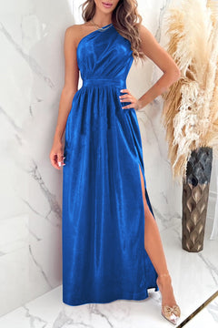 Sultry One Shoulder Maxi Dress with Slit