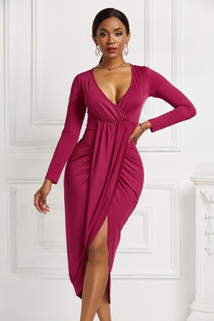 Elegance Elevated Ruched High-low Dress