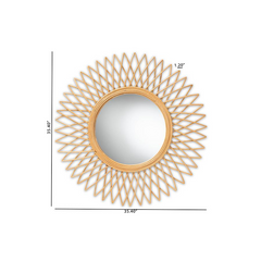 The Opulent Vera Natural Rattan Accent Mirror