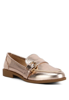 Luxurious Metallic Elegance Loafers