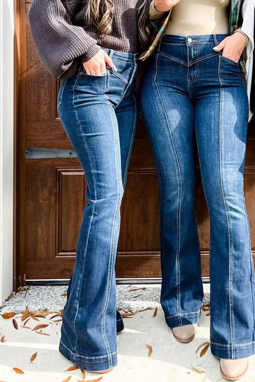Heidi Patricia High Waist Pocket Flare Jeans