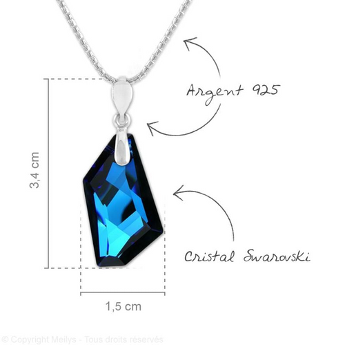 Bermuda Blue Swarovski Crystal Necklace Set: Opulent Elegance