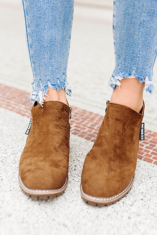 Opulent Elegance: Espresso Suede Ankle Boots