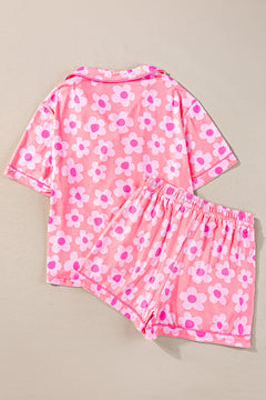 Pink Floral Dream Short Sleeve Pajama Set