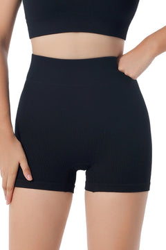 Sky Blue Tummy Control Yoga Shorts