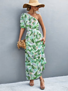 Elegant One Shoulder Maxi Dress