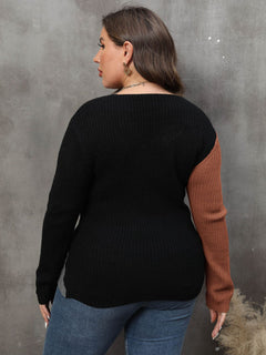 Curvy Love Surplice Sweater: Embrace Your Romance