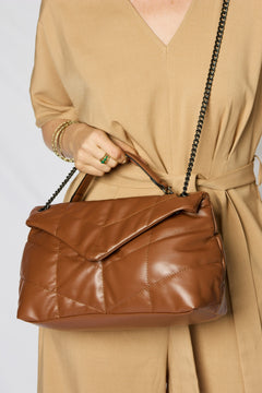 The Ethical Elegance: Faux Leather Chain Handbag