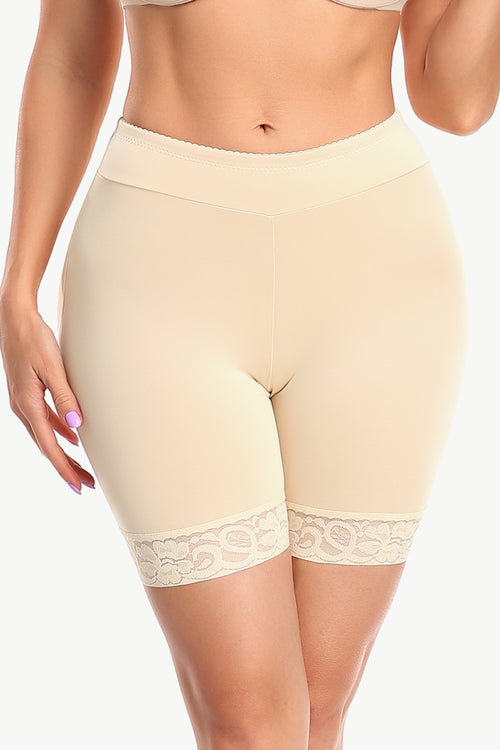 Curvy Confidence Lace Trim Shaping Shorts