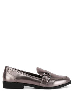 Luxurious Metallic Elegance Loafers