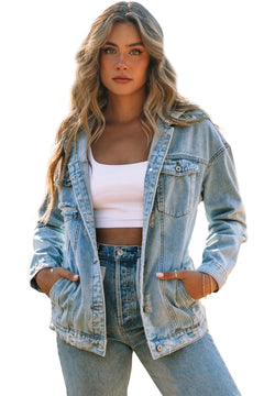 Sky Blue Ripped Denim: Effortless Style Companion