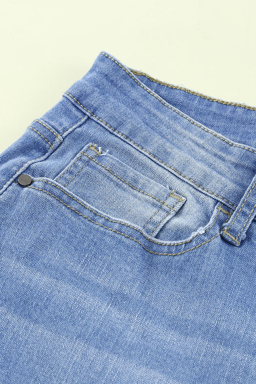 Sky Blue Retro Bell Bottom Denims