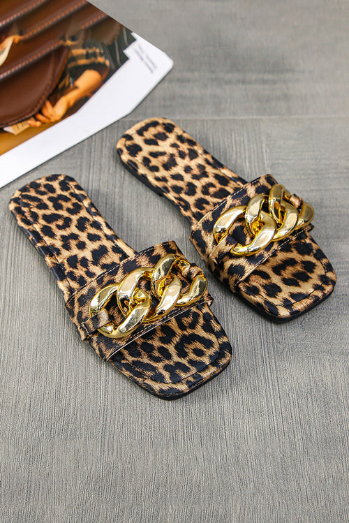 Luxe Leopard Opulence Slide Sandals