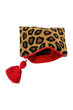 Leopard Beaded Clutch: A Noble Wildlife Ode.