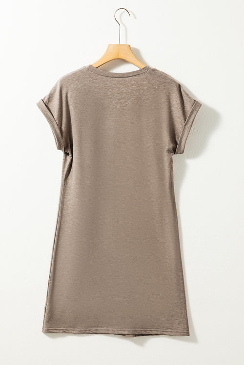 Luxurious Light French Beige Tee Dress