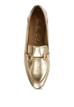 Opulent Metallic Elegance: Shine Luxe Loafers