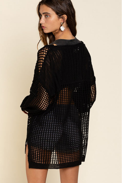 Whispers of Midnight Fishnet Cover-Up