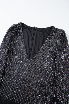 Sparkling V Neck Bodysuit: Party Ready!