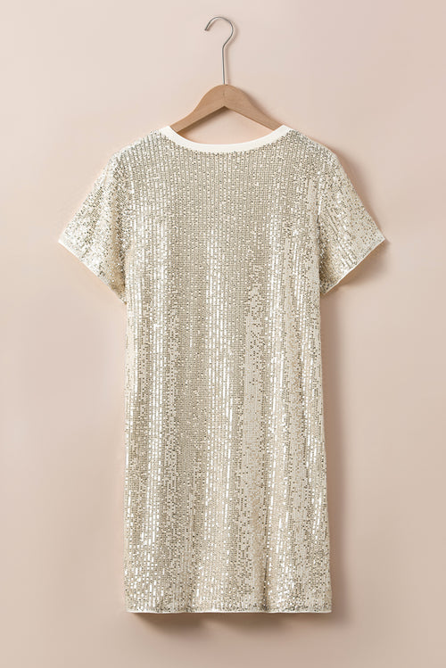 Sparkling Blush Plus Size Sequin Dress