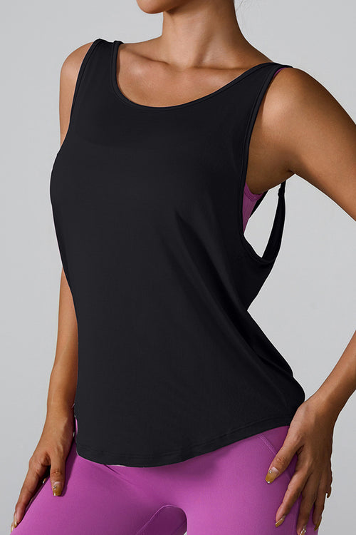 Crisscross Sheer Elegance Active Tank