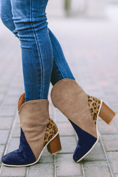 Leopard Luxe Patchwork Heeled boots