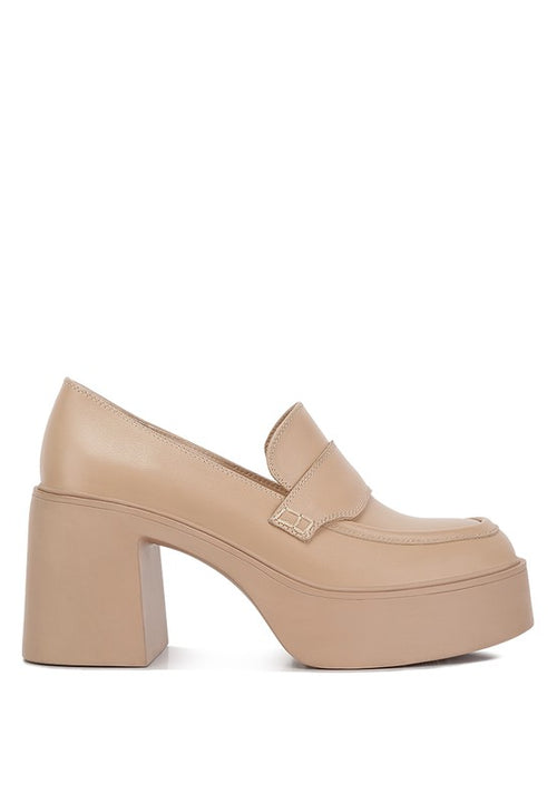 Divine Leather Heeled Platforms: Elegance Elevated