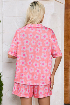 Pink Floral Dream Short Sleeve Pajama Set