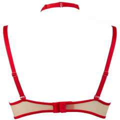 Sexy Open Cup Shelf Bra Axami Naughty in Nude Red