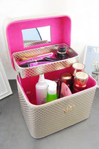 Gilded Elegance Luxe Beauty Bag