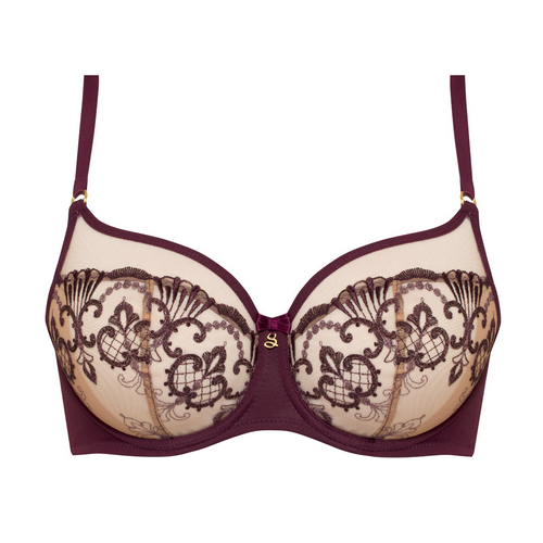 Perla Luxe Aubergine Mesh Full Figure Bra