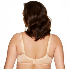 Pamela Beige Sheer Mesh Balconette Bra