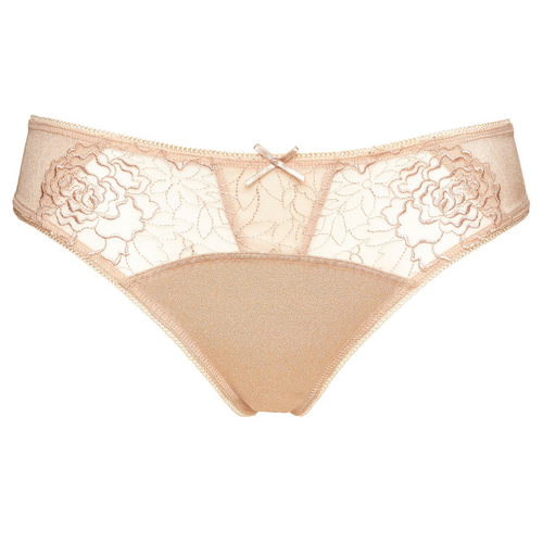 Seductive Sheer Beige Bikini Panty 👙💕