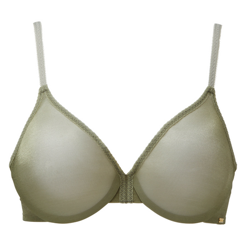 Glossies Sage Sheer Molded Bra: Lush Elegance