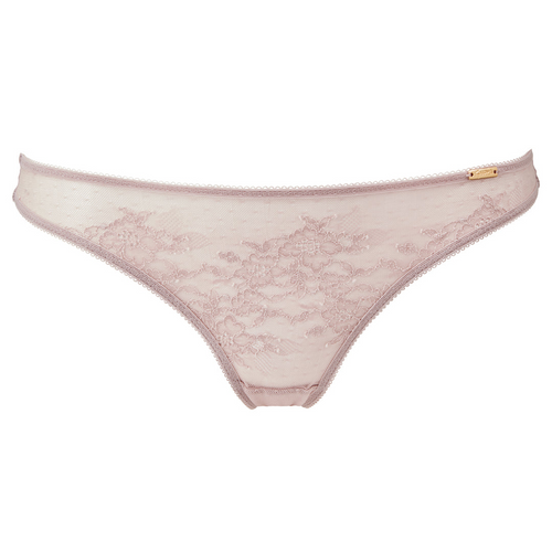 Gossard Glossies Lace Mink Thong: Sheer Elegance 🌟