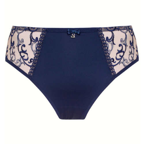 Ethereal Midnight Romance Navy Blue Brief Panty