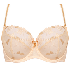 Valeria Luxe Lift Balconette Bra in Biscuit